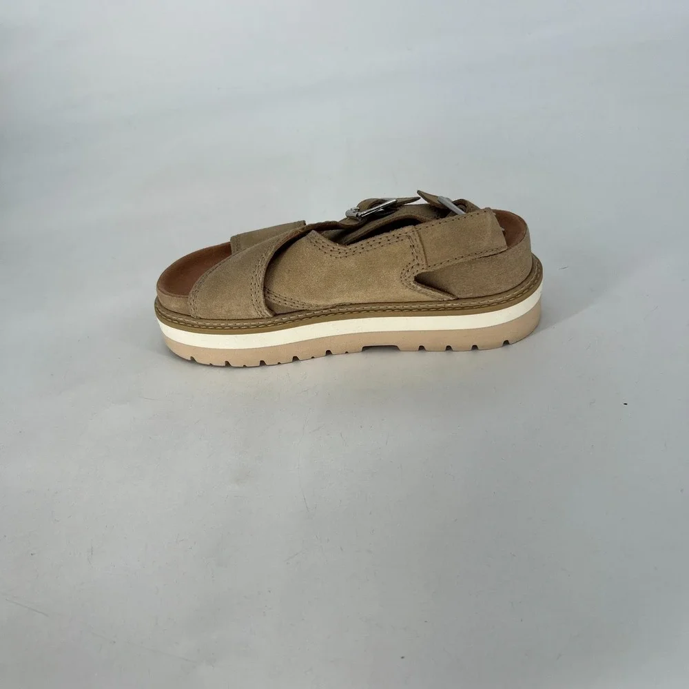 Clarks Orianna Roam Platform Sandal Womens 6 Leather Tan Brown Neutral